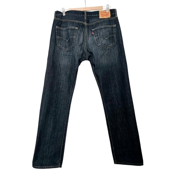 Levi’s 501 Original Fit Men’s Jeans W34 L32  Button Fly Blue Denim - Picture 2 of 12